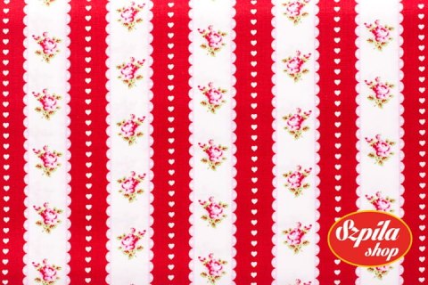 Red Valentine Rose - Valentine Ticking by Tanya Whelan