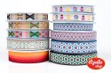 Tasiemka Muffiny na kremowym tle 15mm