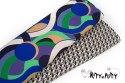 Satyna wiskozowa B*TRENDY retro dark blue