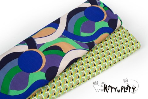 Satyna wiskozowa B*TRENDY retro green